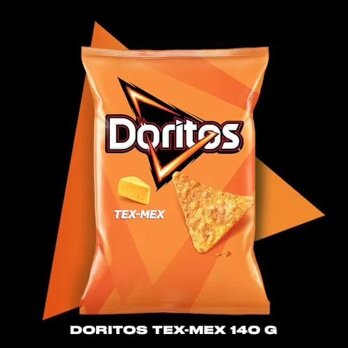 Doritos ▫️ Tex Mex, Nachos com sabor a queijo, Produto de aperitivo, embalagem individual, 140 g 4