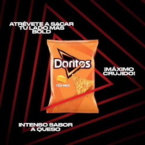 Doritos ▫️ Tex Mex, Nachos com sabor a queijo, Produto de aperitivo, embalagem individual, 140 g 5