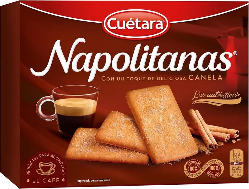 Cuétara ▫️ Napolitanas Caixa de bolachas - Embalagem de 2 x 213 g - Total: 426 g