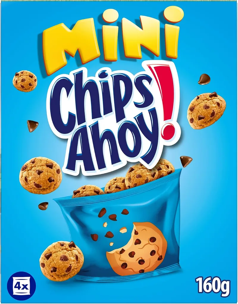 Chips Ahoy! ▫️ Bolachas Chips Ahoy Mini, com pedacinhos de chocolate, 160 g