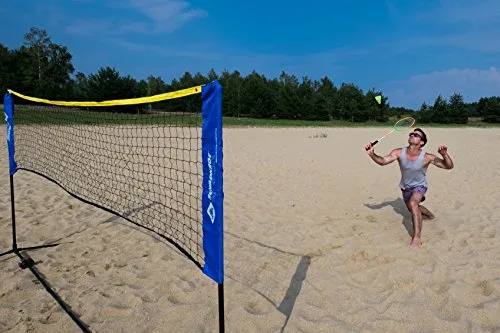 Schildkröt ▫️ Conjunto Net Set | Rede portátil para lazer de 3 m | Altura ajustável de 0,75 a 1,55 m | para badminton, ténis de rua e jogos de praia | Montagem rápida com saco de transporte 6
