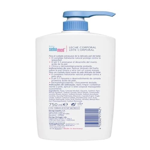 Sebamed ▫️ Baby Leite Corporal Hidratante, para a pele sensível e delicada do bebé, uso diário 5