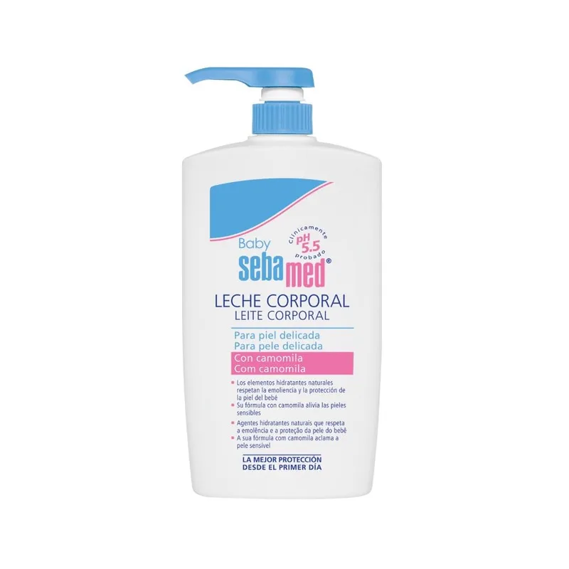 Leite corporal hidratante Sebamed Baby, para a pele sensível e delicada do bebé, uso diário