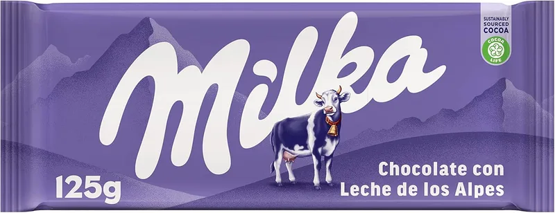 Milka ▫️ Tablete de Chocolate de Leite Chocolate de Leite Alpino, 125 g
