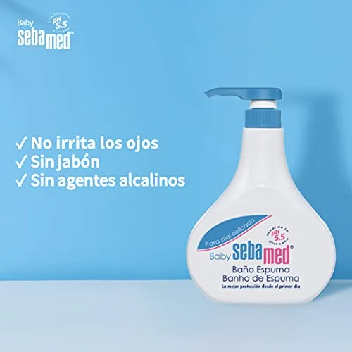 Sebamed ▫️ Baby Espuma de Banho sem Sabão, Cuidado Diário para a Pele Sensível do Bebé, Higiene Diária 5