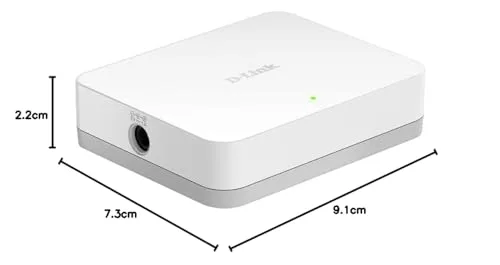 D-Link ▫️ Gigabit Ethernet, Switch de rede 10/100/1000, Cor Branca, 5 portas 6