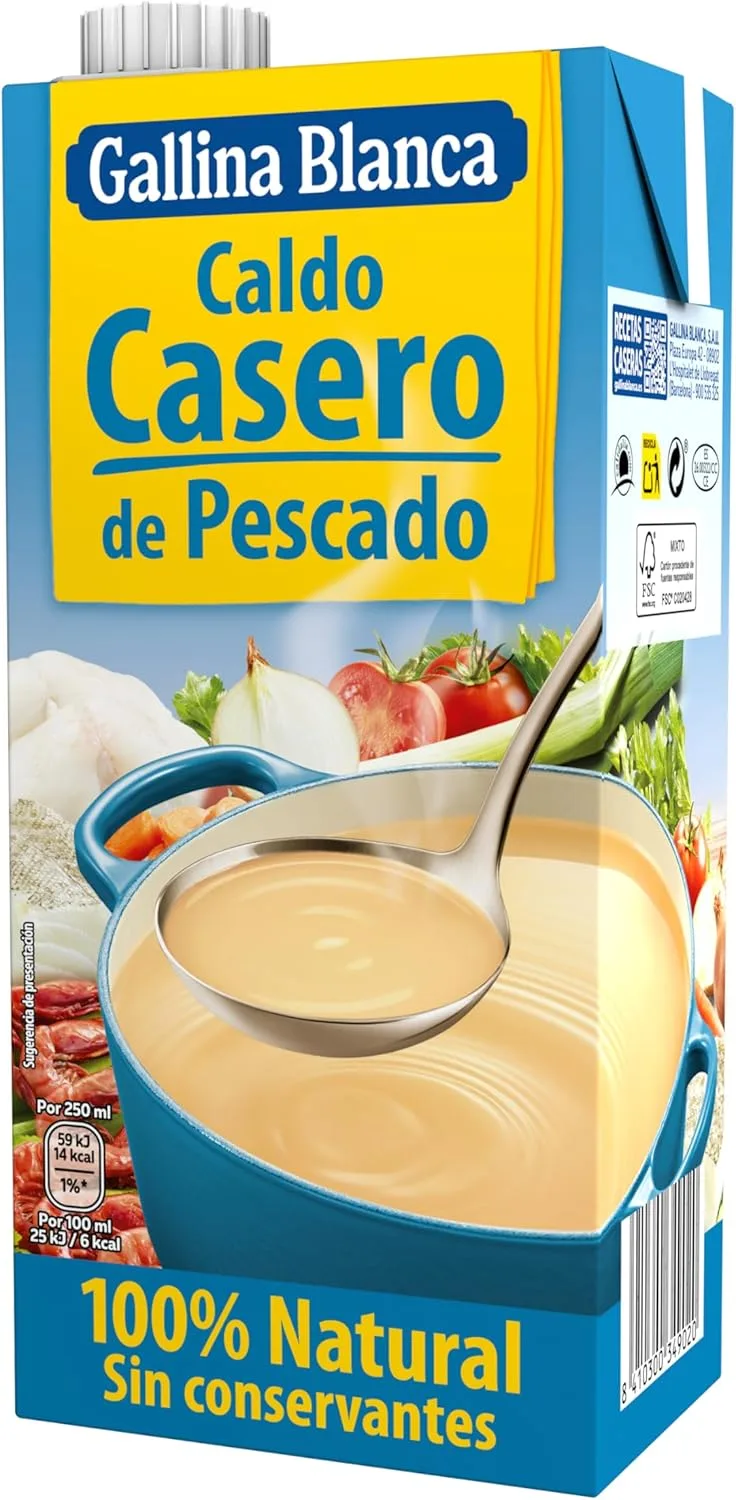 Gallina Blanca ▫️ Caldo de Peixe Caseiro, 100% Natural, 1 L
