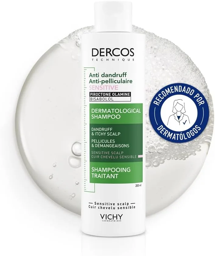 VICHY ▫️ Dercos Anticaspa Sensível, Champô, Couro cabeludo sensível, 200 ml