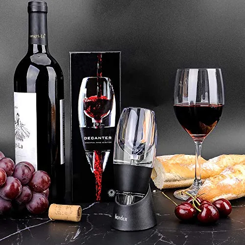 hotder ▫️ Wine – Aerador de vinho tinto com base para vinho tinto, preto. 3