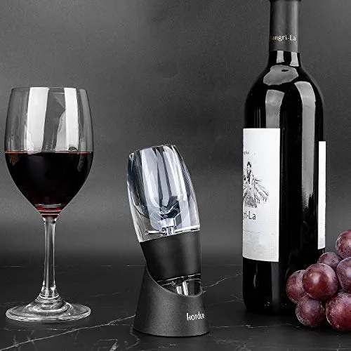 hotder ▫️ Wine – Aerador de vinho tinto com base para vinho tinto, preto. 5