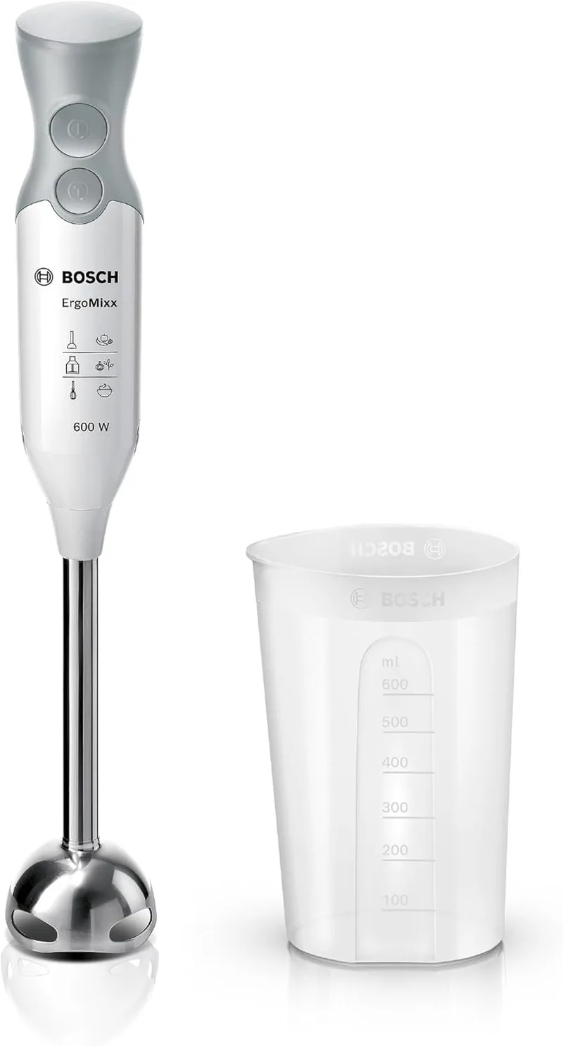 Bosch ▫️ Varinha mágica, ErgoMixx, 600 W, QuattroBlade, Branco, MSM66110