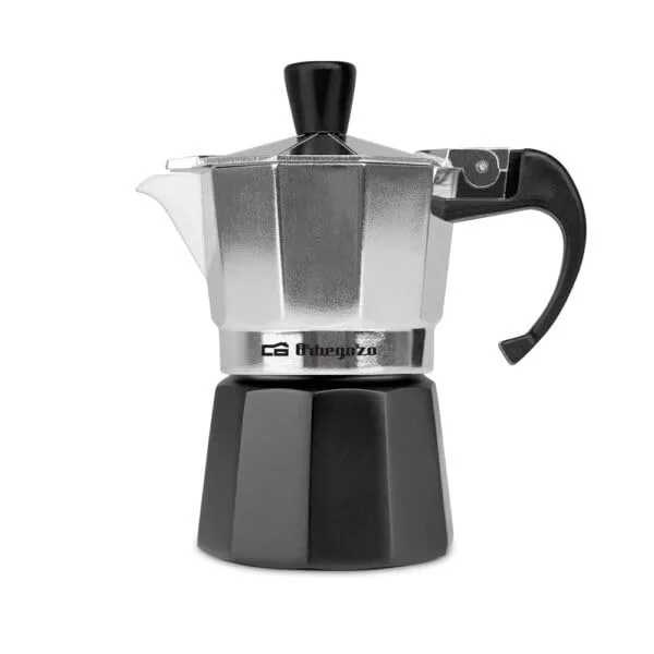 Orbegozo ▫️ KFM 130, Cafeteira italiana, 1 chávena, adequada para fogões a gás, vitrocerâmicos e elétricos, pega ergonómica, válvula de segurança, cor preta 2
