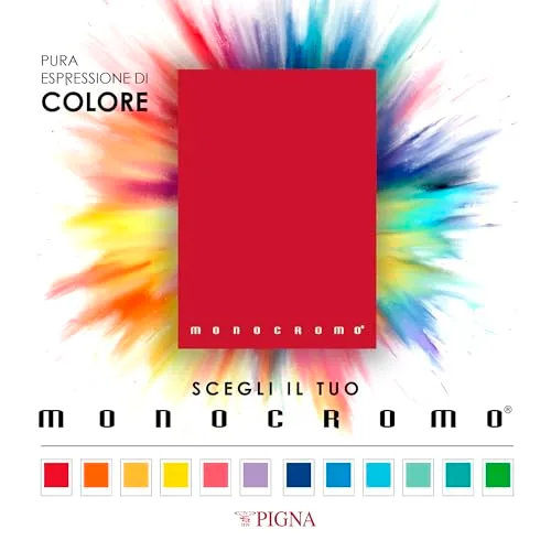 Pigna ▫️ Caderno A5 monocromático, interior 0Q, quadriculado a 5 mm com margem, papel de 80 g/m², capas variadas, formato A5 15 x 21 cm, 10 5