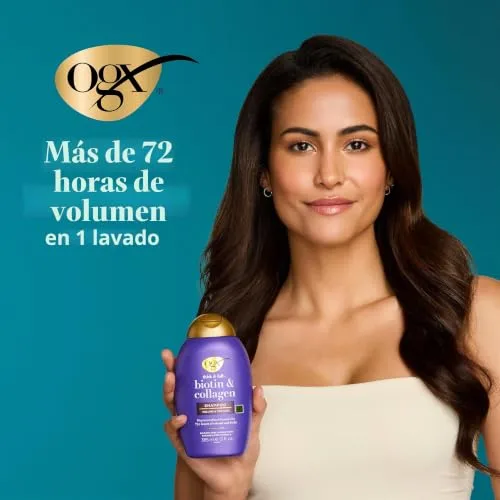 OGX ▫️ Biotin & Collagen Thick & Full+ Champô Volumizador, 385 ml 2