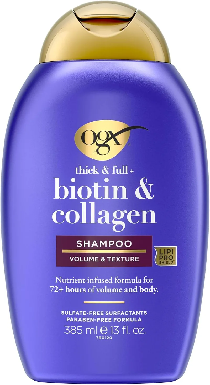 OGX ▫️ Biotin & Collagen Thick & Full+ Champô Volumizador, 385 ml