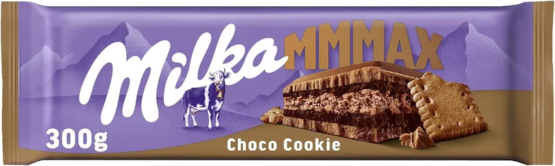 Milka ▫️ MMMAX Choco Cookie, Chocolate de Leite e Creme de Cacau, 300 g