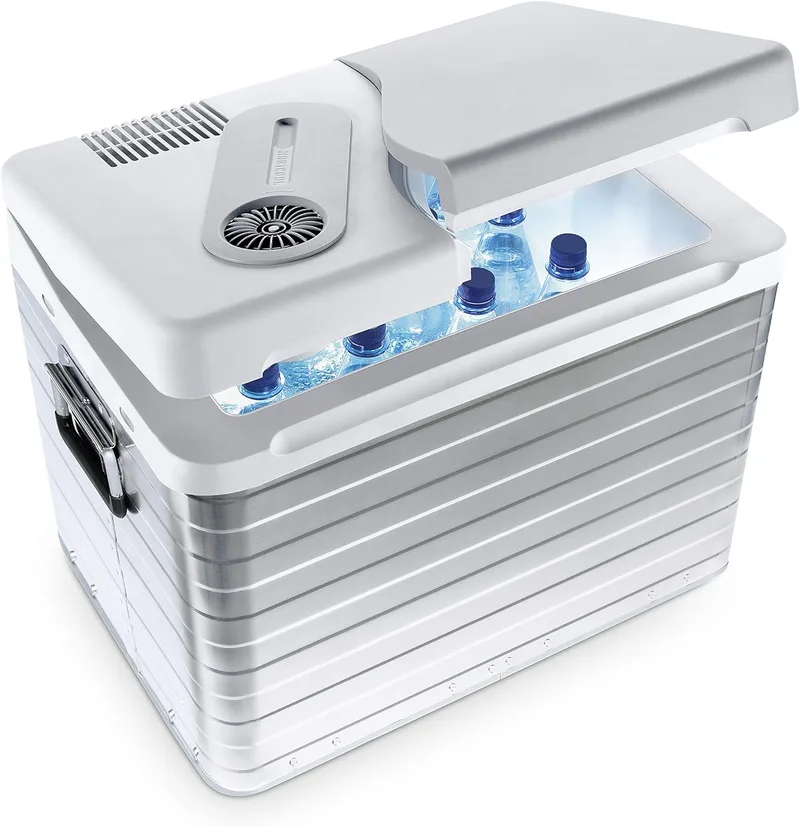 Mobicool ▫️ Q40 Frigorífico Elétrico Portátil, Alumínio, 39 l, mini-frigorífico para carro, camião, barco e autocaravana, 12 e 230 V
