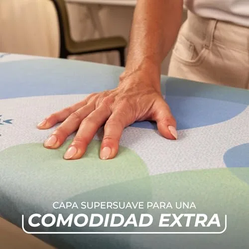 Vileda ▫️ Capa de substituição para tábua de engomar Premium 2 em 1, tamanho universal ajustável, três camadas, QuickFIX, 110 a 130 cm x 30 a 45 cm 3