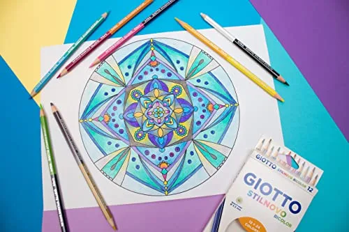 Giotto ▫️ Lápis de cor Stilnovo Bicolor, estuche com 12 unidades 4