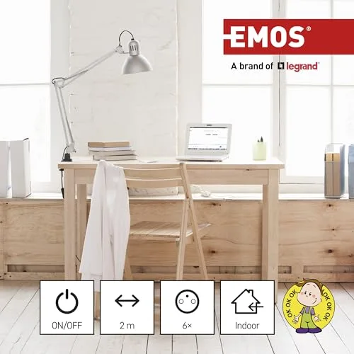EMOS ▫️ 1902160200 6presa(e) AC Branco Unidade de distribuição de energia (PDU) 5