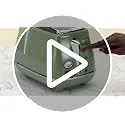 De'Longhi ▫️ CTOV 2103.GR Torradeira Icona Vintage 900 W, 2 fatias, aço inoxidável, verde 7