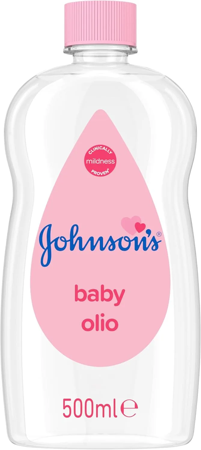 Johnson's Baby ▫️ Óleo Corporal Hidratante para Bebés e Recém-Nascidos (500 ml), óleo de bebé hipoalergénico para toda a família, testado por pediatras, adequado para massagens