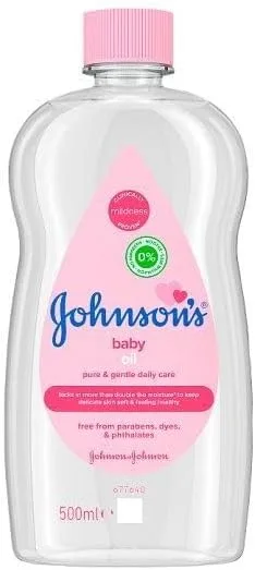 Johnson's Baby ▫️ Óleo Corporal Hidratante para Bebés e Recém-Nascidos (500 ml), óleo de bebé hipoalergénico para toda a família, testado por pediatras, adequado para massagens
