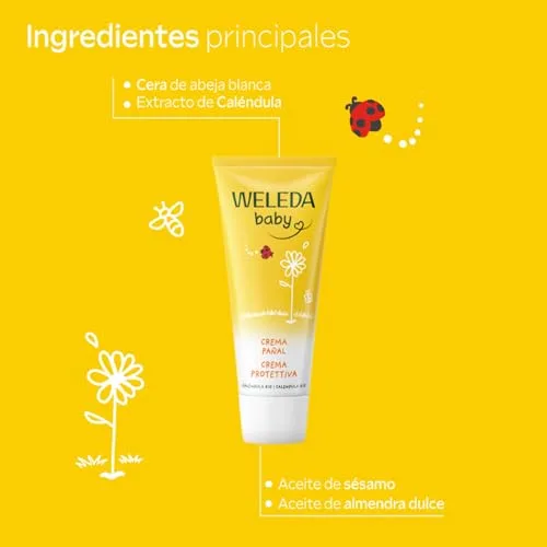 WELEDA ▫️ Creme para fraldas de calêndula para bebés com pele sensível, 75 ml 2
