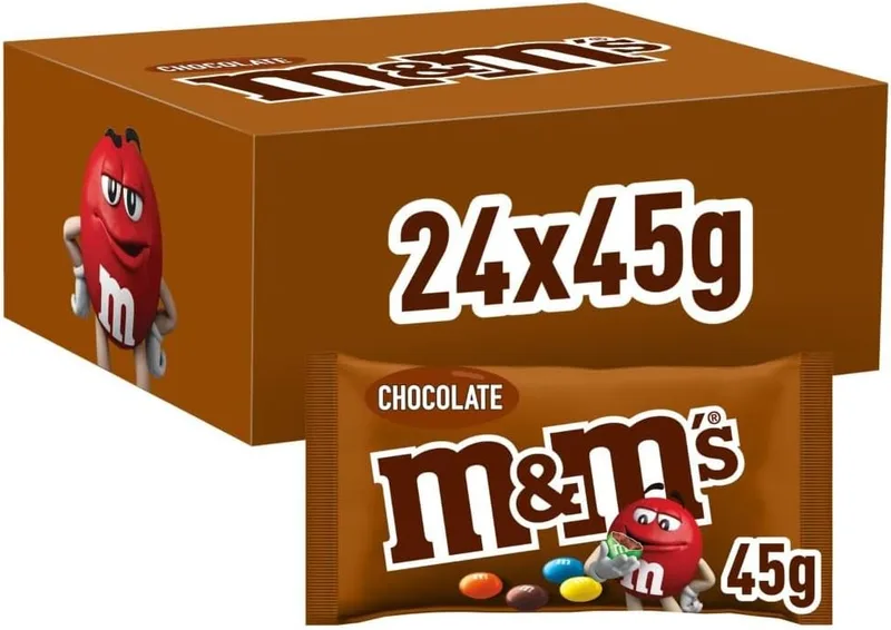 M&M's ▫️ Chocolate de Leite Bolinhas Coloridas Multipack 24 Saquinhos de 45 g