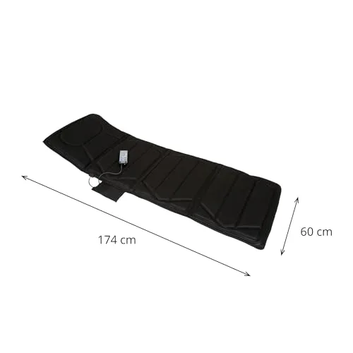 Jocca ▫️ Colchão de massagem com 10 motores, 4 zonas de massagem, terapia de calor, 5 modos, intensidade ajustável, 174 x 60 cm 2