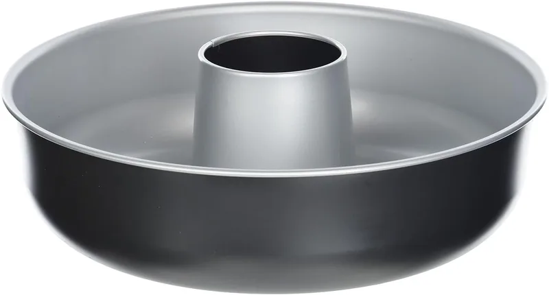 Guardini ▫️ Molde para donuts Ø 25 cm, aço com revestimento antiaderente, preto e prateado, fabricado em Itália, Elegance Line Silver