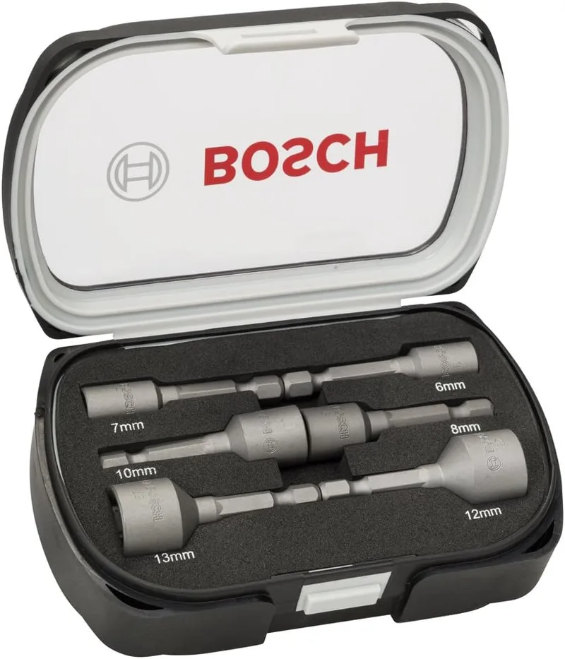 Bosch ▫️ 2 608 551 079 - Conjunto de 6 chaves de caixa - 50 mm; 6, 7, 8, 10, 12, 13 mm (embalagem de 6)