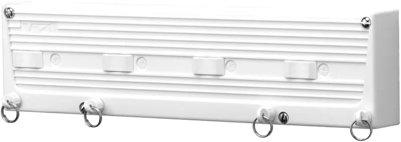 Cuncial ▫️ TZ-S-4 | Estendal automático de parede com 4 cordas | até 20 m de comprimento | Extensível até 5 m por corda | Bloqueio individual | Para interior e exterior | Compacto e resistente | Fabricado em Espanha