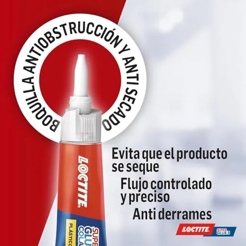 Loctite ▫️ Super Glue-3 Plásticos, Cola Instantânea Transparente, 2 g/4 ml 4