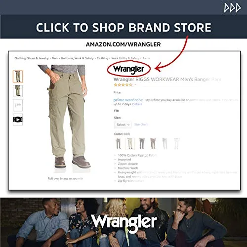 Wrangler ▫️ Camisa de trabalho de manga comprida com bolso com aba, em sarja resistente ao fogo, com avental de utilidades com botões para homem 4
