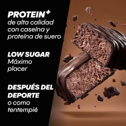 PowerBar ▫️ Protein Plus - Baixo Teor de Açúcar - Chocolate-Brownie - 30x35 g - Barra com apenas 107 Kcal - Barra fitness com fibra 5