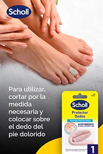 Dr. Scholl's ▫️ Scholl Tubo Protetor para Dedos, Unhas e Calos, Alívio Imediato da Dor, da Pressão e do Atrito, Preto, Padrão 4