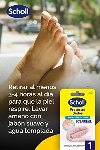 Dr. Scholl's ▫️ Scholl Tubo Protetor para Dedos, Unhas e Calos, Alívio Imediato da Dor, da Pressão e do Atrito, Preto, Padrão 5