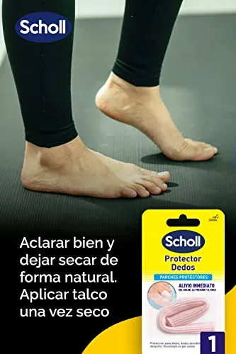 Dr. Scholl's ▫️ Scholl Tubo Protetor para Dedos, Unhas e Calos, Alívio Imediato da Dor, da Pressão e do Atrito, Preto, Padrão 6