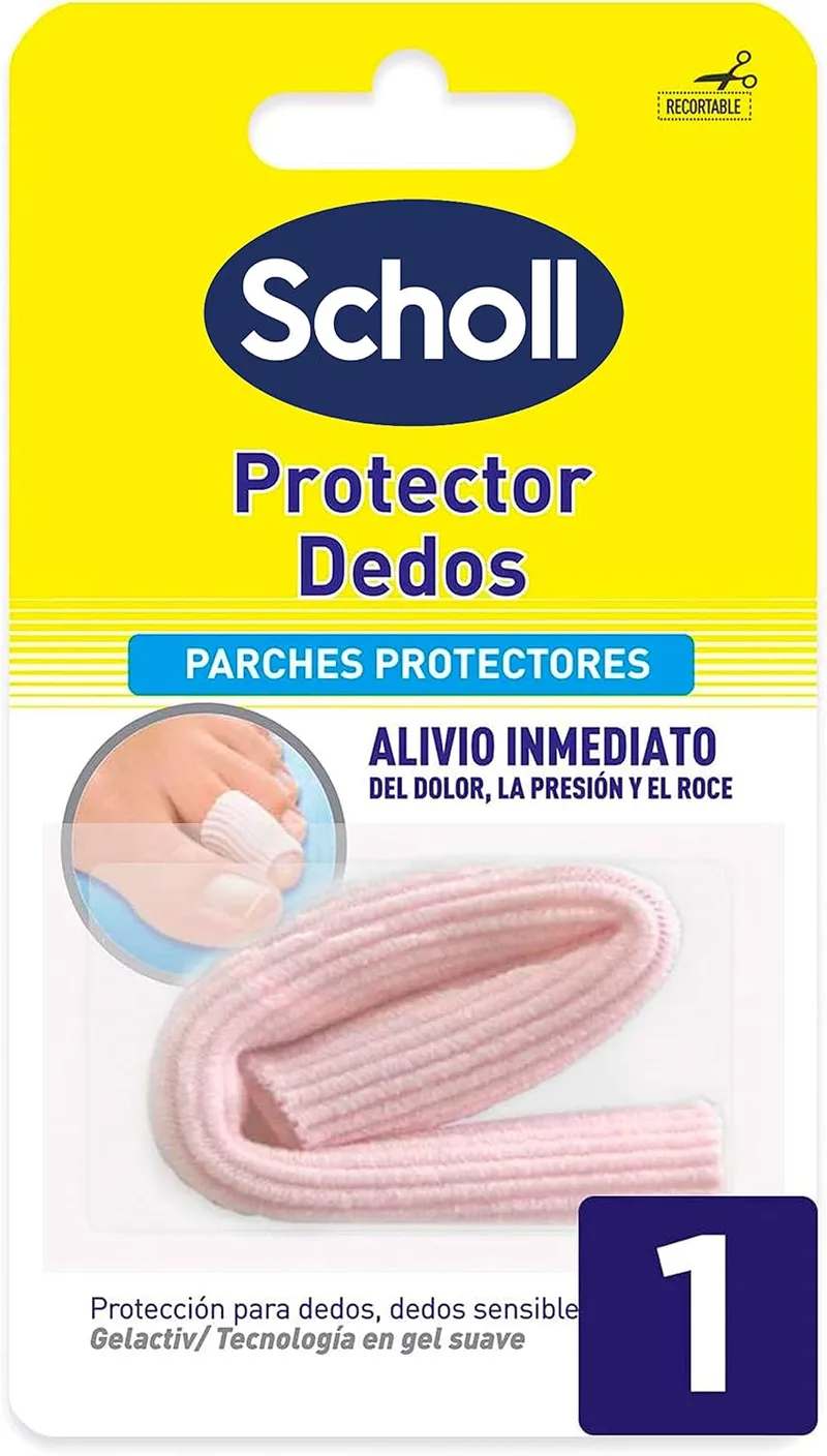Dr. Scholl's ▫️ Scholl Tubo Protetor para Dedos, Unhas e Calos, Alívio Imediato da Dor, da Pressão e do Atrito, Preto, Padrão