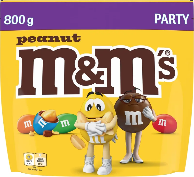 M&M's ▫️ Snack de Amendoim e Chocolate de Leite, ideal para partilhar e como presente do Dia de Sant Jordi e do Livro (800g).