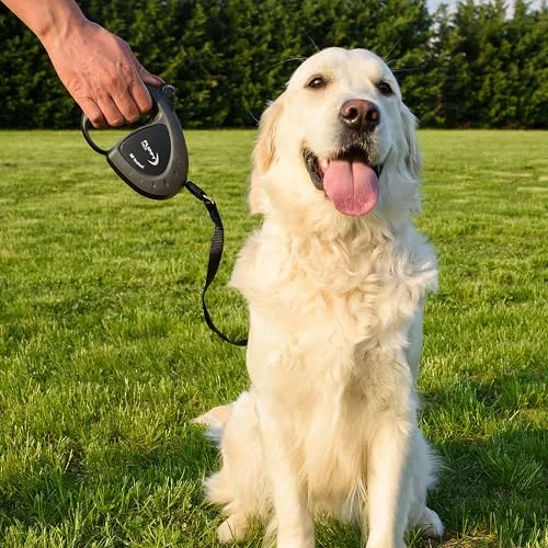 Ferplast ▫️ Trela Extensível para Cães Flippy Tech, Trela para cães de tamanho médio até 25 kg. Fita extensível até 3 m. Botão único de bloqueio e libertação, roxo 4