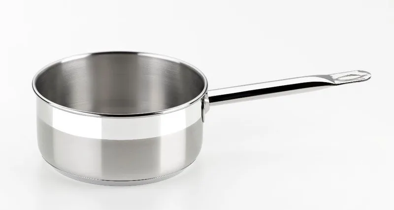 BRA ▫️ Profesional | Panela funda, 18 cm, aço inoxidável 18/10, adequada para todos os tipos de fogões, incluindo os de indução