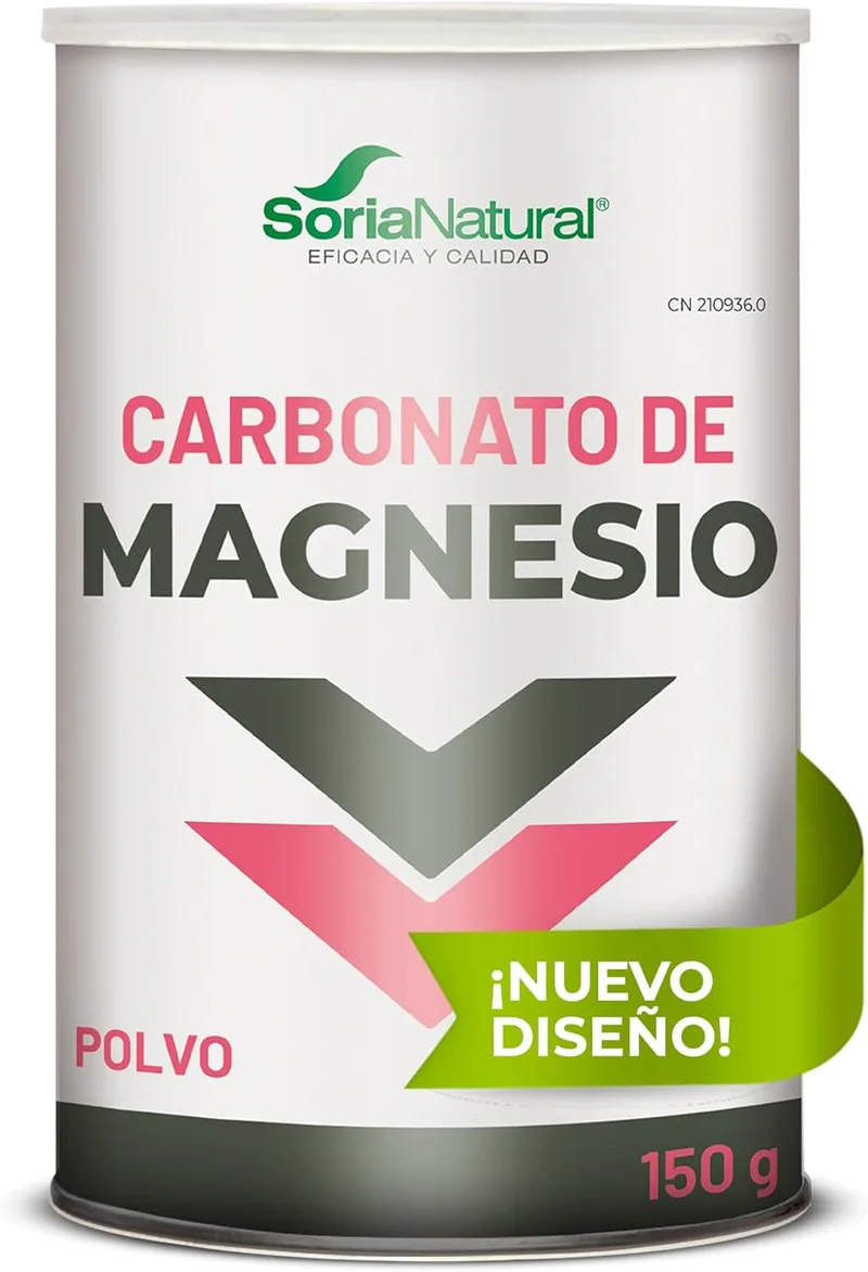 Soria Natural ▫️ Carbonato de Magnésio MÁXIMA ABSORÇÃO - Complemento alimentar - Regula o trânsito intestinal, o sono e o sistema nervoso - Regeneração dos ossos, dentes e músculos - Frasco de 150 g