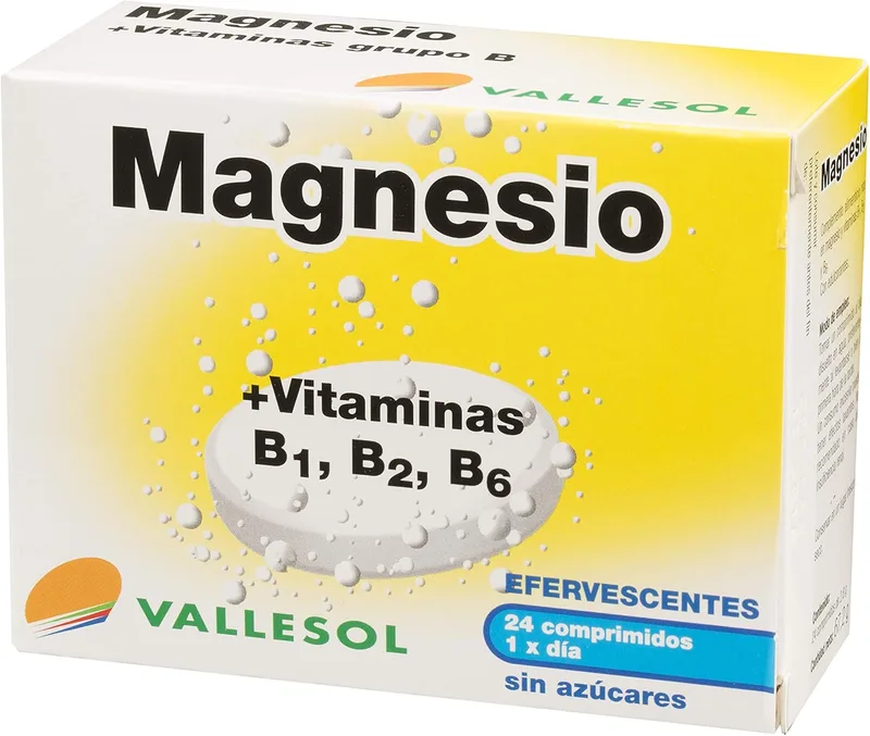 Vallesol ▫️ magnésio + vitaminas B1, B2, B6, caixa de 24 unidades