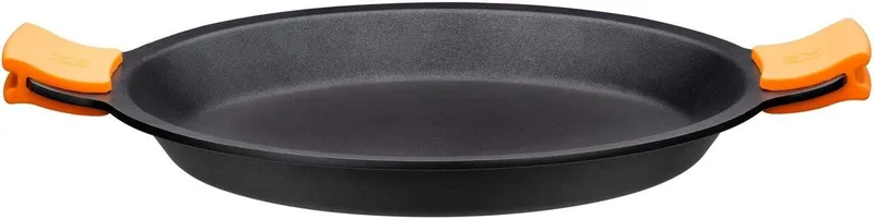 BRA ▫️ Efficient | Panela para paella, Preta, Diâmetro superior 32 cm, Diâmetro da base 25,4 cm, Altura 4,1 cm