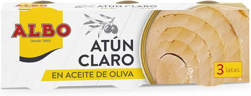 ALBO ▫️ Conserva de Atum Claro em Azeite, Embalagem com 3 latas de 65 g