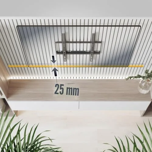 RICOO ▫️ Suporte de parede fixo para televisores planos ultrafinos de 26-55" (66-140 cm) F0144 Universal para televisores LED/LCD/curvos com VESA 200x200-400x400 4