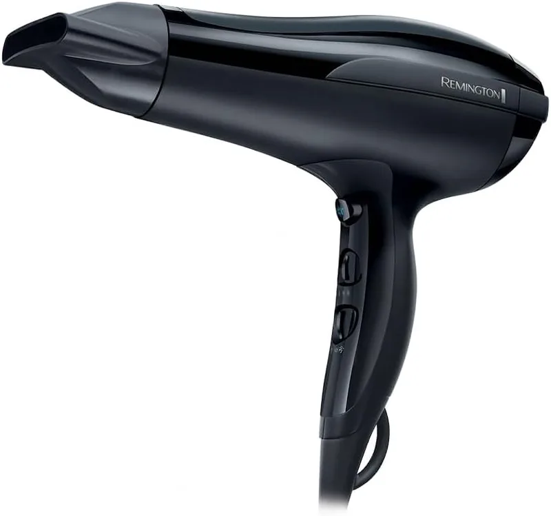 Remington ▫️ Secador de cabelo Pro-Air - Iónico, 2200 W, bocal concentrador, 3 níveis de temperatura, 2 velocidades, grelha de cerâmica, gancho para pendurar, grelha traseira amovível - D5210