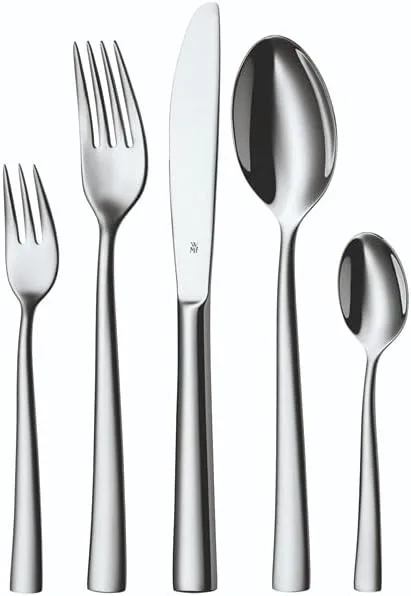 WMF Philadelphia - Talheres 60 Peças 12 Pratos Aço inoxidável Chromargan com acabamento polido, lavável na máquina de lavar louça